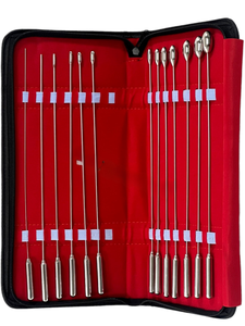 Ensemble de dilatateurs biliaires manuels en acier chirurgical inoxydable, type Bakes Rosebud, pour voies biliaires courantes, 13 pièces, 30 cm, Classe II ISO - Product Image 2