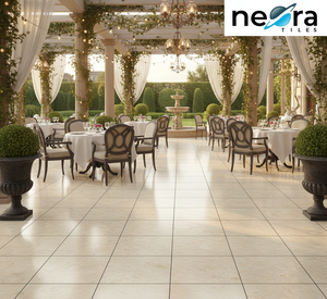 Carrelage de sol en porcelaine émaillée antidérapante moderne pour salon, Breccia Ignis, 600x600 mm, 8 mm, finition mate - Product Image 3