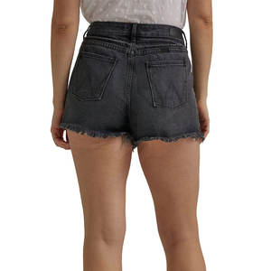 Pantalones Cortos de Mezclilla para Hombre, Estilo Y2K, Holgados, Casuales, Color Negro Deslavado y Gris Oscuro, Cintura Alta, Dobladillo Deshilachado, Corte Relajado, Estilo Vintage - Product Image 4