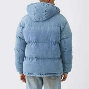 Chaqueta de Plumón de Ganso Personalizada de Moda, Chaqueta Acolchada con Capucha para Otoño e Invierno, con Tela de Cuero, Suministrada Directamente desde Pakistán - Product Image 4