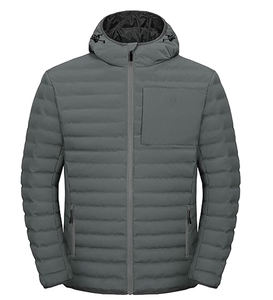 Veste matelassée à motif uni pour homme, veste d'hiver légère en duvet matelassée personnalisée pour homme, vestes OEM - Product Image 2