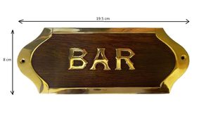 Letrero de nombre de barra de latón de madera metálica, elegante Hogar, whisky, vino, cerveza, cóctel, decoración de fiesta, accesorios de Bar personalizados - Product Image 6