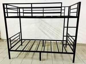 Cama litera doble moderna de acero dorado ajustable tamaño Full/King para uso en dormitorios, escuelas, hoteles y apartamentos - Product Image 4