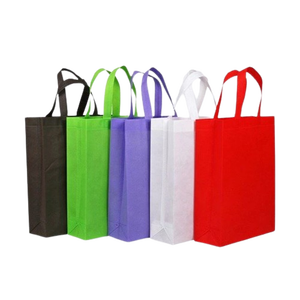 Vente en gros de sacs en tissu non tissé réutilisables imprimés avec logo personnalisé Matériau PP multicolore recyclable avec poignée scellée pour le shopping - Product Image 5