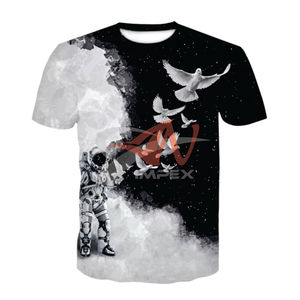 T-shirt pour homme personnalisé de haute qualité, sublimé, été, écologique, respirant, coupe classique, décontracté - Product Image 2