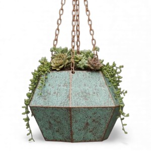 Juego de Macetas Colgantes de Metal Estilo Vintage con Cadena Decorativa para Decoración de Jardín Rústico - Product Image 5