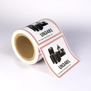 Etiquetas de Advertencia para Baterías de Iones de Litio <span class=keywords><strong>UN3481</strong></span> UN3480 UN3091 Tamaño Personalizado - Product Image 1