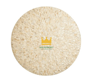 Gran oferta 2025 Placa de cargador de nácar bohemio Mantel Individual de concha hecho a mano único para ajuste de mesa costera - Product Image 1