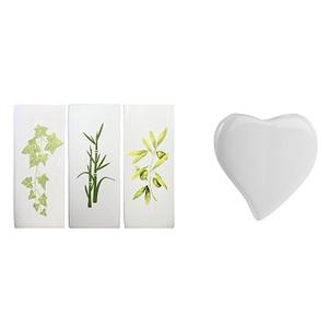Evaporador Cerámico Plano BENTA de 250 ml con Diseño de Flores Silvestres, 21x8.5x3.5 cm, Surtido para Decoración del Hogar - Product Image 1