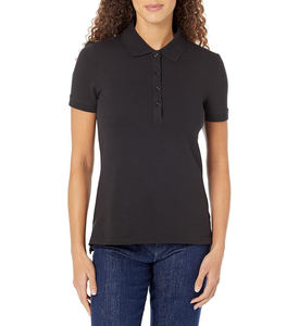 Logotipo personalizado de alta calidad para mujer para Polos 100% algodón impreso Jersey tejido Casual personalizado uniforme liso en blanco - Product Image 2