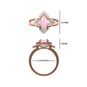 Anillos de diamantes de corte brillante redondos cultivados en laboratorio de oro de 10K, 14K, 18K, certificado IGI, estilo bohemio, chapado en rodio para mujer - Product Image 2