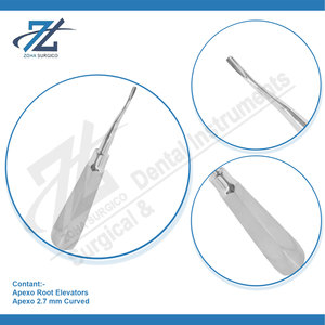 Dental Root Elevator 2.7 mm Curved German High Quality Stainless Steel Dental Extraction Elevator <b>Teeth</b> Manufacturer Pakistan - Product Image 4