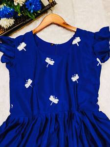 A Perfect Summer <b>Maxi</b> <b>Dress</b> With Delicate Thread Embroidery Work - Product Image 2