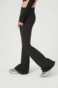 Women's High-Waisted Bell Bottom Flare <b>Leggings</b> <b>Pockets</b> Four-Way Stretch Breathable Eco-Friendly Yoga Pants for Fitness Running - Product Image 3