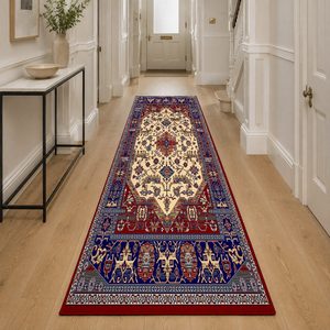 RUGS DEPOT LXDP-0312 Wholesale Red Burgundy Contemporary Abstract Digital Printed Machine Washable Chenille Area Rug Non <b>Slip</b> - Product Image 5