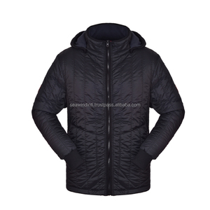 Custom Logo Outdoor Lightweight <b>Waterproof</b> <b>Warm</b> Men's Winter Canvas Stand Collar High Street Bubble Puff Quilted Puffer Jacket - Product Image 2