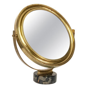 Miroir de maquillage élégant en métal poli, cadre stable, design de bureau pour la décoration de la maison et utilisation polyvalente - Product Image 4