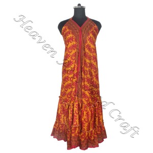 SD008 indio pakistaní algodón Saree/Shari Hippy Boho estilo moderno Nuevo vestido de seda Vintage con estilo indio moderno - Product Image 5