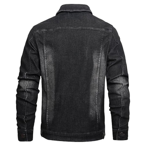 Veste en jean personnalisée de style vintage pour hommes de haute qualité 100% coton tricoté à l'acide saison d'hiver avec bouton de patchs - Product Image 4