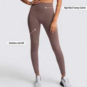 High Quality Seamless Mid Waist Fitness <b>Leggings</b> <b>for</b> <b>Women</b> Solid Pattern Sports Pants Made in Pakistan <b>for</b> Yoga - Product Image 3