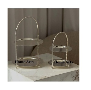 Ensemble de 2 supports en bois pour collations et gâteaux, forme ronde de qualité supérieure, support de service pour gâteaux pour fournisseur en gros - Product Image 2