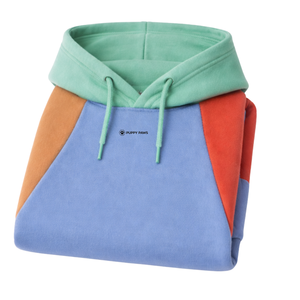 Alpine Colorblock Dog Hoodie Soft <b>Fleece</b> Pet Sweatshirt With Hood Cozy Warm Pullover Winter Wear For Small Medium Dogs Indoor - Product Image 6