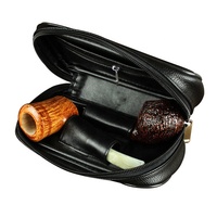 Sac de rangement pratique en cuir PU de petite taille à bas prix pour pipe à fumer