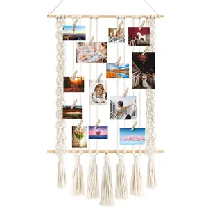 Premium Quality Bohemian Style Hand-woven Macrame Photo Frame Holder at Wholesale Price Buy Online