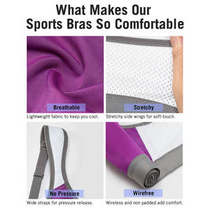 Sujetador Deportivo para Mujer de Alta Calidad, Tallas Grandes, Transpirable, con Logotipo Frontal Simple, Venta al Por Mayor, Superventas 2025 - Product Image 6