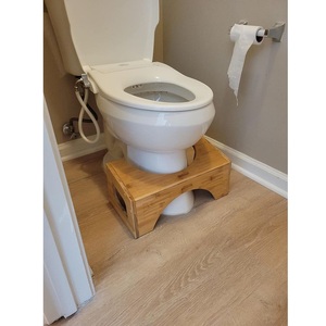 Meilleur tabouret accroupi de toilette en bois antidérapant Pied en bambou Marchepied de salle de bain pour adultes et enfants Accessoire de pot - Product Image 5