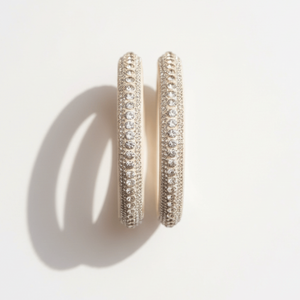 <b>Set</b> of 2 Crystal-Studded Lac <b>Bangles</b> Elegant Crystal Bracelets & <b>Bangles</b> - Product Image 3