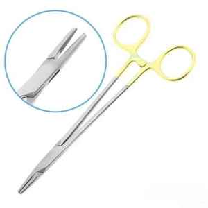 Porte-aiguilles dentaires en acier, pinces chirurgicales pour la chirurgie de greffe de cheveux, certifiées CE, utilisation hospitalière, SurgiRight SR-200-blade - Product Image 3