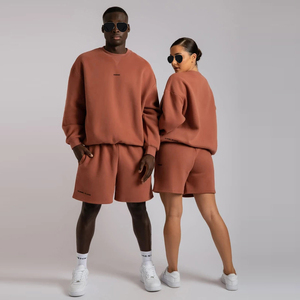 Unisex 100% Cotton Heavyweight Hoodie and Jogger Set Oversized Sweatshirt and Sweatpants with Printed Design for Winter - Product Image 2