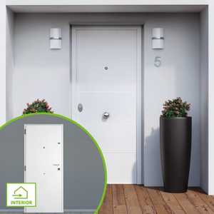 Puerta de entrada blindada a precio especial, serie V, interior blanco fresado/blanco liso, apertura derecha, 206x89cm, rendimiento MOQ. - Product Image 4