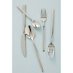 Juego de cubiertos de plata de acero inoxidable con aspecto real de lujo moderno para el regreso a la escuela, hogar, hotel o boda, utensilios de cocina - Product Image 4