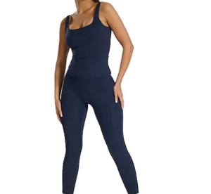 เสื้อกล้ามใส่เล่นโยคะเสื้อแขนกุดสีดำสำหรับผู้หญิงเสื้อกล้ามใส่เล่นกีฬาเล่นยิมฟิตเนสไซส์พิเศษออกแบบโลโก้ได้ตามต้องการ - Product Image 5