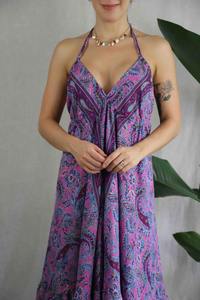 Vestido Maxi estampado bohemio Europa verano vestidos estampados para mujer alta calidad elegante fiesta en la playa - Product Image 3