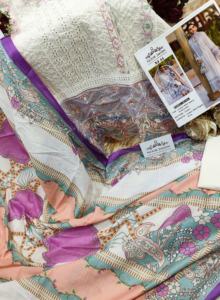 Ensemble de 3 pièces Shalwar Kameez Kurti en tissu de coton lourd avec motif floral brodé, imperméable, décontracté - Product Image 3