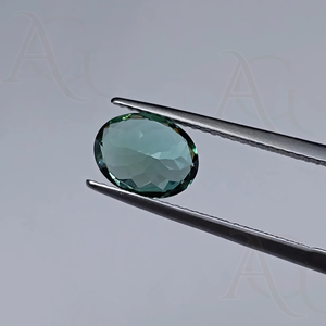 Bague de tourmaline verte de laboratoire de forme ovale en vrac Bague de tourmaline pour la fabrication de bijoux Pierre précieuse synthétique personnalisable - Product Image 2