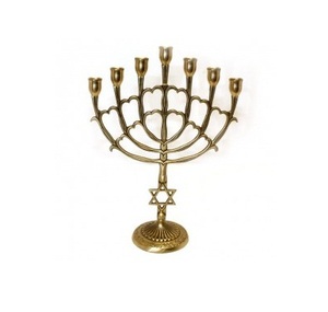 Handmade Gold Polished Metal <b>Candle</b> Stand Finest Quality <b>Large</b> Size Customized Shape 9 Arms Wedding Candlestick - Product Image 2