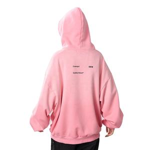 Sweat à capuche de haute qualité 500 g/m², imprimé dégradé, lavage vintage, sweat à capuche en molleton français, 100 % coton, lourd, délavé - Product Image 5