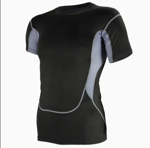 T-shirt de gymnastique pour hommes imprimé sur mesure chemise de compression vierge de sport à séchage rapide chemise de compression hauts d'entraînement de musculation musculaire - Product Image 4