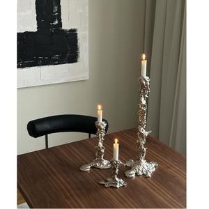 Bougeoir en laiton et aluminium sur mesure, fait main, finition haut de gamme, style moderne, décoration d'intérieur haut de gamme - Product Image 4