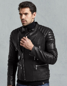 Chaquetas deportivas de moto de cuero genuino de alta calidad para hombres Custom 2025 Chaqueta de moto de cuero al por mayor de alta calidad - Product Image 2