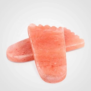 Plaque de détoxification des pieds au sel de l'Himalaya, massage du corps en forme de pieds |   Masseur de réflexologie en sel de l'Himalaya naturel pour la détoxification, en formes personnalisées - Product Image 3