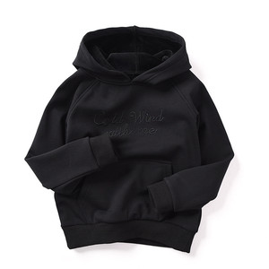 Sudadera con Capucha de Franela de Algodón de Bambú al por Mayor, Color Liso, Logotipo OEM, Sudadera con Capucha Gruesa de Algodón para Niños y Niñas - Product Image 3