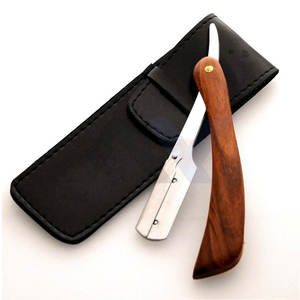 Maquinilla de Afeitar de Alta Calidad para Hombre con Mango de Madera, Maquinillas de Afeitar Manuales de Alta Calidad para Barbería, para Uso en Cara y Cuerpo - Product Image 1