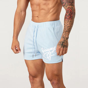 Summer Men's 100% Polyester Gym Sports Athletic Running <b>Shorts</b> Quick Dry Breathable with Vintage <b>Decoration</b> Drawstring Closure - Product Image 3