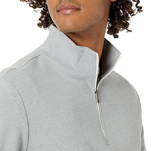 Sweat-shirts à manches longues pour hommes en coton mélangé, col montant, demi-zip, décontractés, de haute qualité, vente en gros - Product Image 4