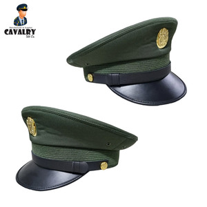 Màu xanh lá cây và màu đen màu sắc sản phẩm tốt nhất Hot Bán mới nhất phong cách làm cho chất lượng cao nhất người đàn ông sĩ quan đỉnh mũ bởi Kỵ Binh SKT công ty - Product Image 4